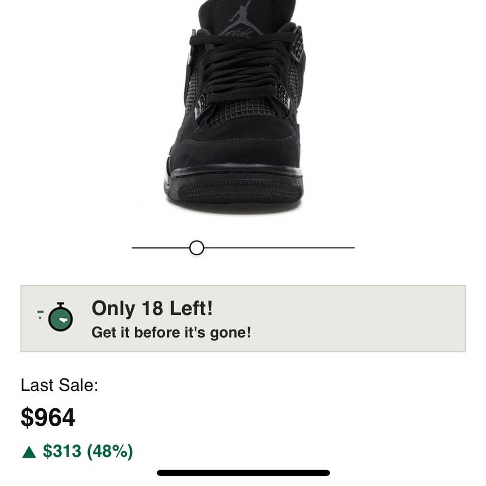 This Jordan 4 is composed of a black nubuck suede upper, black, mesh, netting